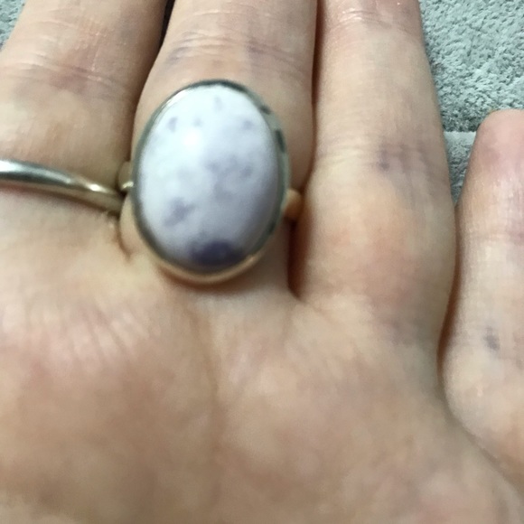 New Sterling Silver Adjustable Purple Genuine Utah Tiffany Stone Ring Size 9 Gem - Picture 8 of 13